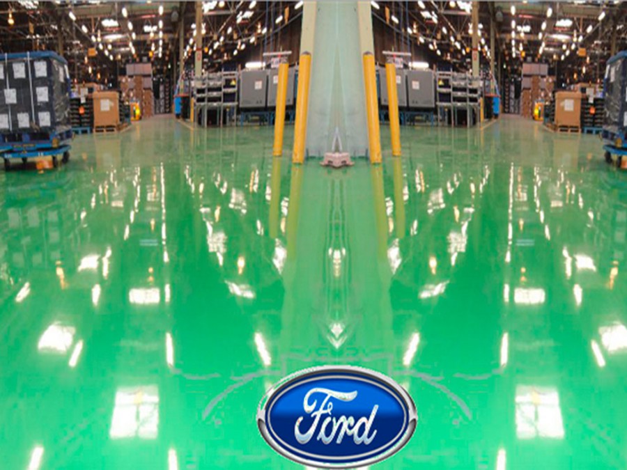 Aplitecan. Pavimento autonivelante epoxy en planta motores Ford de Almussafess